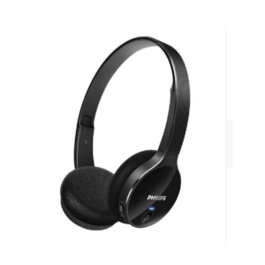 Philips On-Ear Wireless Headphones With Mic - Black